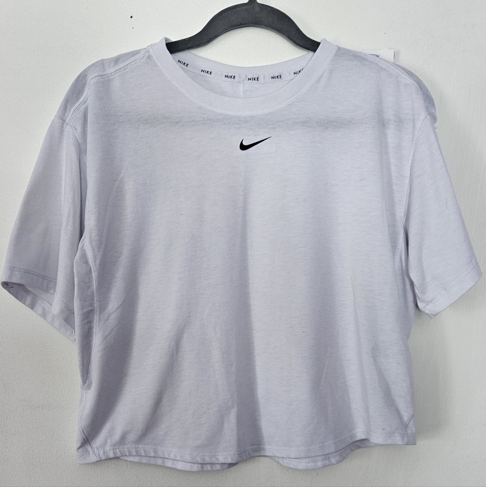 Nike White Tee with Black Logo